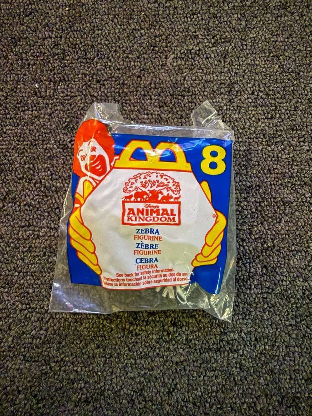 1998 McDonald's Disney's Animal Kingdom Happy Meal Toy #8 Zebra Figurine